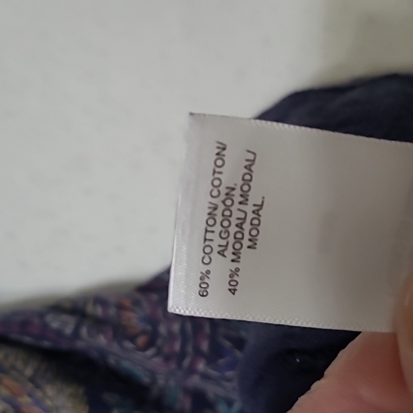 Lucky Brand Blue Boxy Blouse with Paisley Print size 3X - Picture 5 of 9